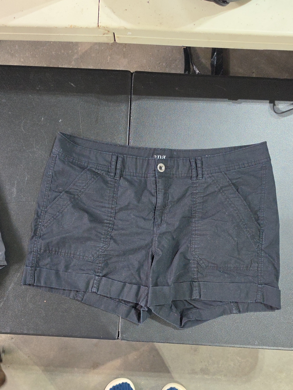 a.n.a Black Cargo Shorts with Front Patch Pockets